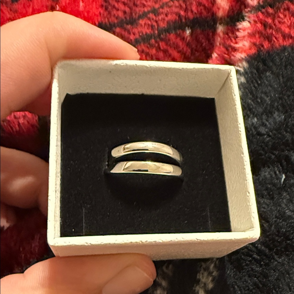 Silver Double Band Ring
